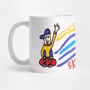 skateboard kid Mug